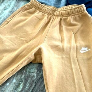 Nike joggers, super soft, tan